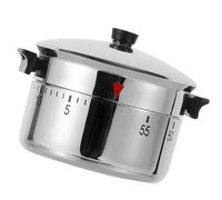 Minuteur Mécanique Cuisine de Cocotte, Compteur 60 Min | Minuteur Aimanté, Plastique et Métal Argentés, Sonore Clair, Simple à Régler pour Cuisson et Barbecue