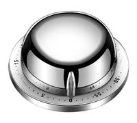 Minuteur mécanique en acier inoxydable avec support magnétique pour four, micro-ondes ou réfrigérateur, fonctionnement manuel pour intervalles de cuisson constants