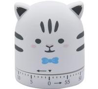 Minuteur mécanique en forme de tigre pour cuisine blanc