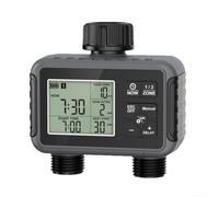 Minuteur Mécanique Jardin ABS Résistant Pluie | 2 sorties indépendantes, durée 1-360 min, pour fréquence 1h-15 jours, pour idéal zones variées