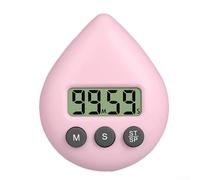 Minuteur numérique de salle de bain pour douche, design compact et étanche avec option de mémoire pratique (poudre légère)