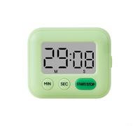 Minuteur numérique LCD avec alarme puissante pour la cuisson des œufs et l'utilisation en vec plusieurs positions via support magnétique ou option de suspension (vert)