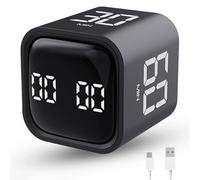 Minuteur Pomodoro, Cube Timer, Minuteur de Productivité avec Comptes à Rebours 5/10/30/60 Min, Muet, Vibration et Son, minuter Rechargeable pour Études, Bureau, TDAH