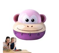 Minuteur pour enfants | Minuterie de cuisine animale de dessin animé mécanique 60 minutes Minuterie de compte à rebours | Outil de gestion du temps d'horloge d'alarme créatif pour n