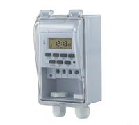 Minuteur programmable, interrupteur horaire, contrôleur de temps numérique 220 V avec écran LCD, cycle marche/arrêt automatique, verrouillage ouvercle transparent pour la maison, le magasin