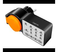 Minuteur programmable LogiLink ET0015 journalier/hebdomadaire 230V 50Hz 3600W écran numérique noir orange