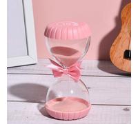 Minuteur sablier de 15 minutes. Rose, 13,5 cm, plastique, avec effet lumineux