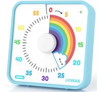 Minuteur visuel de 19 cm, design arc-en-ciel, 3 modes d'alarme, aimanté