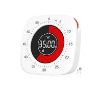 Minuteur Visuel Rechargeable, Timer Numérique avec 4 Modes d'alarme blanc