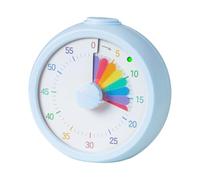 Minuteur visuel Relaxdays, Silencieux pour Enfants, Signal Lumineux, 60 Min, Arc-en-Ciel, Pomodoro, Bleu