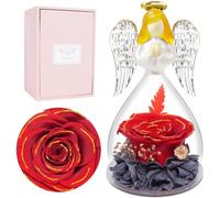 Miofula Cadeau Fete des Meres Original,Rose Eternelle Coffret Cadeau Femme,Fleur Eternelle Ange Cadeaux Anniversaire Femme, Rose Éternelle Cadeau pour Maman Mamie, Cadeaux Fête des Mères Anniversaire