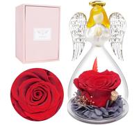 Miofula Cadeau Fete des Meres Original,Rose Eternelle Coffret Cadeau Femme,Fleur Eternelle Ange Cadeaux Anniversaire Femme, Rose Éternelle Cadeau pour Maman Mamie, Cadeaux Fête des Mères Anniversaire