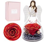 Miofula Cadeau Fete des Meres,Rose Eternelle Cadeau Maman Mamie,Fleur Eternelle Guardian Angel Cadeau Anniversaire Maman,Rose Éternelle Ange Coffret Cadeau Femme,Cadeaux Fête des Mères Mamans Filles