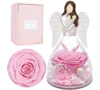 Miofula Cadeau Fete des Meres,Rose Eternelle Cadeau Maman Mamie,Fleur Eternelle Guardian Angel Cadeau Anniversaire Maman,Rose Éternelle Ange Coffret Cadeau Femme,Cadeaux Fête des Mères Mamans Filles