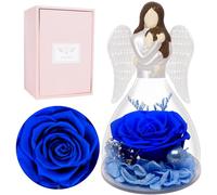 Miofula Cadeau Fete des Meres,Rose Eternelle Cadeau Maman Mamie,Fleur Eternelle Guardian Angel Cadeau Anniversaire Maman,Rose Éternelle Ange Coffret Cadeau Femme,Cadeaux Fête des Mères Mamans Filles
