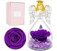 Miofula Rose Eternelle Coffret Cadeau Femme, Fleur Eternelle Ange Cadeaux Anniversaire Femme, Rose Éternelle Cadeau Fete des Meres Original pour Maman Mamie, Cadeaux Fête des Mères Anniversaire