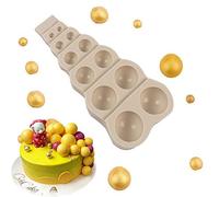 Mioloe Fondant Moules en Silicone Moule à Chocolat en Forme de Perle 3D 12 Cavités Moule à Demi-Sphères au Four DIY Accessoires de Décoration de Cuisson pour Chocolat, Gâteaux, Gelée, Mousse de Dôme