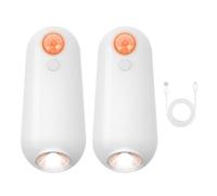 MiOYOOW 1/2 Pièces Lampe LED pour Toilette, Veilleuses Capteur de Mouvement Interieur de 8 Couleurs, Lumière Étanche Rechargeable USB Automatique pour Cuvette de Toilette et Salle de Bain