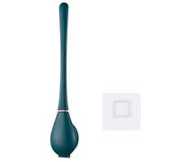 MIOYOOW Brosse WC Silicone Plate, Brosse de Toilette Courbées et Support Mural/au Sol, Outil de Nettoyage de Toilette, Anti-Goutte, avec Autocollant Adhésif, Nettoyeur pour Salle de Bain