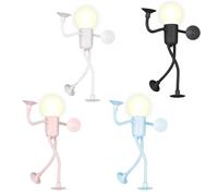 MiOYOOW Lot de 2/4 Veilleuses de Sport Déformable, Lampes Rigolote avec 4 Ventouses Déformée et Amusante, Éclairage Humanoïde pour Voiture, Réfrigérateur, Armoire, Chambre