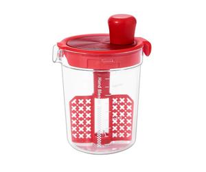 MiOYOOW Mélangeur de Vinaigrette, 1/2 Pcs 500 ML Tasse Mélange de Sauces Manuel, Mixeur avec Buse de Filtre pour Œufs, Pâte, Vinaigrette, Salade