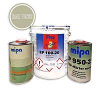 Mipa 2K EP 100-20 Grundierung Epoxidharz RAL7032 + Härter + Verdünnung 7 kg