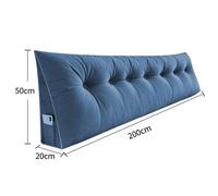 MIPAN.200cm Coussin Et Housse- Coussin - Coussin de Lecture - Coussin Compensé pour Tête de Lit - Velours côtelé - Bleu