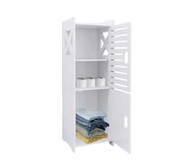 MIPAN 24*22*75cm Petit meuble de rangement étroit pour salle de bain avec porte ARMOIRE DE SALLE DE BAIN Blanc