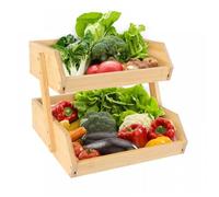 MIPAN.à Fruits en Bois à 3 Étages - Creative Home - Support de Rangement - Fruits Légumes - 30x25x26.5cm