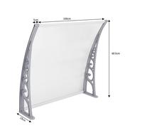 MIPAN.Auvent De Bricolage Pour Porte Et Fenêtre - Protection Pluie Et Soleil Pour Entrée De Maison - 100 × 60.5 CM