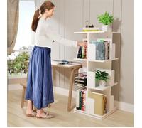 MIPAN Bibliothèque Pivotante Enfants, Étagère à 3 Niveaux pour Livres et Jouets, Étagère pour Chambre d'enfants, Blanc
