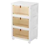MIPAN Boite de rangement Boîte de Rangement Pliable Bacs de rangement empilables à 3 niveaux avec couvercles