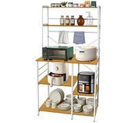 MIPAN.Desserte De Cuisine Jaune - 40x90x168cm - Meuble Bas Cuisine 168 cm - Scaffale per Microonde - Mobile Cucina - Portaspezie