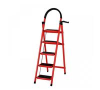 MIPAN ESCABEAU Escabeau domestique avec main courante pliant 5 marches 152*87*39 cm rouge