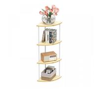MIPAN.Étagère d'angle à 4 Niveaux - Bibliothèque du Coin - Meuble de Rangement Polyvalent - Pour Salon, Chambre, Bureau -Jaune