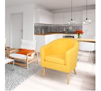 MIPAN.Fauteuil avec Accoudoirs - Fauteuil Crapaud Adulte - Fauteuils de Salon - Siège Rembourré Pour Salon Chambre Bureau - Jaune