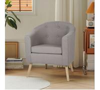 MIPAN.Fauteuil avec Accoudoirs - Fauteuil Crapaud Adulte - Fauteuils de Salon - Siège Rembourré Pour Salon Chambre Bureau - Gris