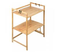 MIPAN Meuble A Epices Micro-Ondes Rack, Étagère pour micro-ondes avec 4 Crochets Et Support de Planche à Découper
