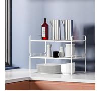 MIPAN. Organiseur sous évier à 2 Niveaux -Blanc-36 -60x 21x36.5cm - Étagère de cuisine en métal multifonctionnelle extensible