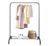 MIPAN.Porte-Vêtements Autoportant En Métal Blanc Avec Étagère Inférieure, Dimensions 110x40x150cm Adapté Chambre Et Boutique