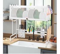 MIPAN.Rangement Evier Cuisine - Egoutoire Vaisselle Cuisine Dessus Evier - Avec Plusieurs paniers - 77 x 65 x 28cm - Blanc