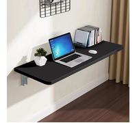 MIPAN.Table Pliante Murale - Table Rabattable - Console Pliante - Bureau d'ordinateur -Table de Cuisine - 60 x 30 cm - Noir