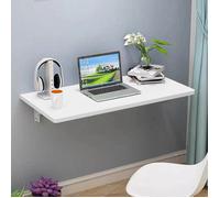 MIPAN.Table Pliante Murale - Table Rabattable - Console Pliante - Bureau d'ordinateur -Table de Cuisine - 80 x 50 - Blanc