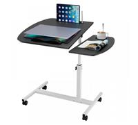 MIPAN.Table pour ordinateur portable 60 x 40 cm.Bureau - Rehausse Bureau.avec plateau pour clavier.Réglable en hauteur.Noir