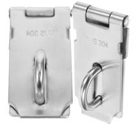 Mipcase 2 Pièces Loquet de Sécurité en Acier Inoxydable Argenté pour Porte et Clôture en Bois, Installation DIY Facile, Verrou Robuste pour Usage Extérieur et Jardin