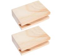 Mipcase 2 Pièces Rehausseur de Meubles en Bois, Bloc de Surélévation Rectangulaire, Réglage de Hauteur 5cm, Couleur Kaki, pour Pieds de Meubles et Bureaux, Salon et Maison