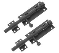 Mipcase 2 Pièces Verrou à Boulon Coulissant Acier Inoxydable Lot de Loquets Robustes avec Trou pour Cadenas Verrouillage Sécurisé pour Portes de Grange Clôtures Abri Extérieur et Portails
