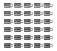 Mipcase 30pcs Extrémités de Corde de Barrière en Alliage de Zinc Argenté, Extrémités du Cordon Crochet de Verrouillage, pour Cordes de Poteaux de Barrière, Espaces Événementiels et