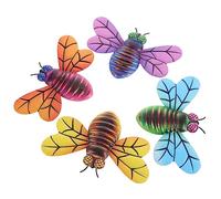 Mipcase 4 Pcs Pendentifs Abeilles en Fer Applique Murale Décoration Extérieure pour Jardin et Clôture Design Créatif et Délicat