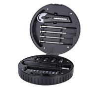 Mipcase Acier Carbone, Kit D’Outils de Roue, 20 Pièces Noir | Boîte de Transport Compacte, Usage Garage et Appartement, pour Vélos et Appareils Électroniques